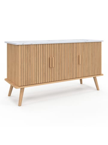 IDOMYA Essentials Sidetable "Marceau" lichtbruin/wit - (B)110 x (H)60 x (D)40 cm