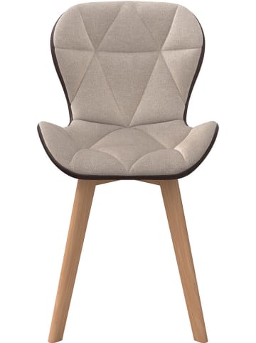 IDOMYA Factory 4-delige set: stoelen "Gladys" beige/bruin - (B)50 x (H)79 x (D)46 cm