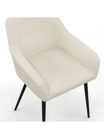 IDOMYA Factory 2-delige set: eetkamerstoelen "Jenny" crème - (B)56 x (H)76 x (D)51 cm