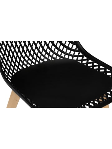 IDOMYA Factory 4-delige set: stoelen antraciet/zwart/wit/blauw - (B)46 x (H)86 x (D)56 cm