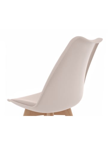 IDOMYA Factory 4-delige set: stoelen "Nordia" crème/lichtbruin - (B)51 x (H)79,5 x (D)46 cm