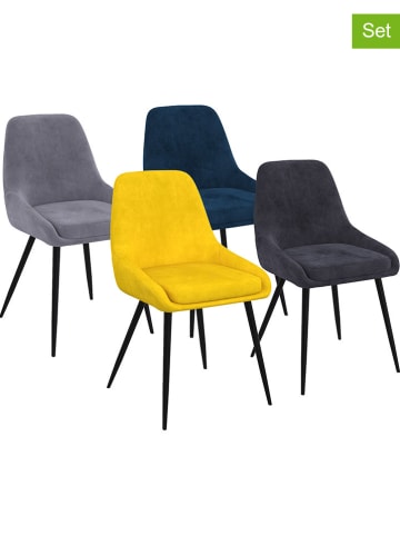 IDOMYA Factory 4-delige set: eetkamerstoelen "Olivia" meerkleurig - (B)54 x (H)79 x (D)47,5 cm