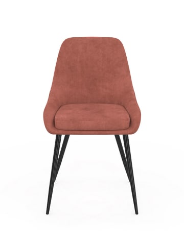 IDOMYA Factory 2-delige set: eetkamerstoelen "Olivia" terrakotta - (B)47,5 x (H)79 x (D)54 cm