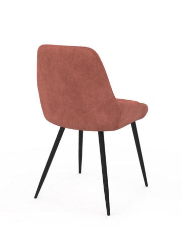 IDOMYA Factory 2-delige set: eetkamerstoelen "Olivia" terrakotta - (B)47,5 x (H)79 x (D)54 cm