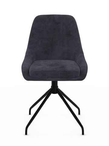 IDOMYA Factory 2-delige set: eetkamerstoelen "Olivia" antraciet - (B)47,5 x (H)79 x (D)54 cm