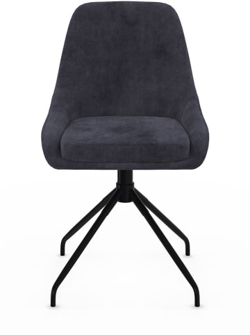 IDOMYA Factory 4-delige set: stoelen "Olivia" antraciet/zwart - (B)54 x (H)79 x (D)47,5 cm