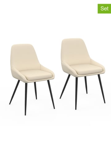 IDOMYA Factory 2-delige set: eetkamerstoelen "Ornella!" beige - (B)47,5 x (H)79 x (D)54 cm