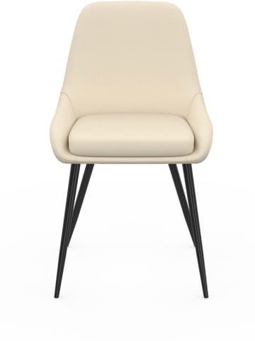 IDOMYA Factory 4-delige set: stoelen "Ornella" crème/zwart - (B)54 x (H)79 x (D)47,5 cm