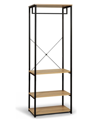 IDOMYA Essentials Garderoba "Memphis" w kolorze jasnobrązowo-czarnym - 60 x 167 x 40 cm