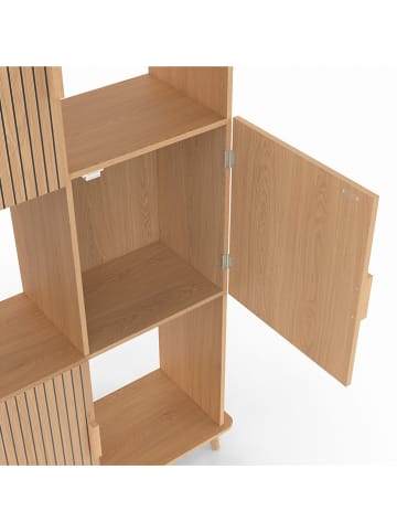 IDOMYA Essentials Boekenkast "Faustine" lichtbruin - (B)80 x (H)143 x (D)30 cm