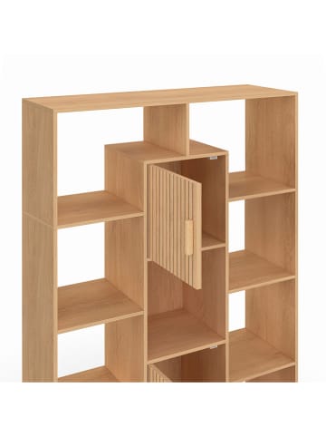 IDOMYA Factory Boekenkast "Faustine" lichtbruin - (B)90 x (H)143 x (D)30 cm