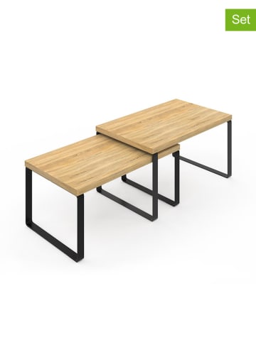 IDOMYA Essentials Regały (4 szt.) w kolorze czarno-jasnobrązowym