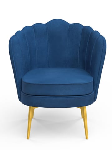 IDOMYA Factory Fauteuil "Arielle" blauw - (B)64 x (H)76 x (D)59 cm