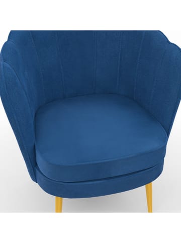 IDOMYA Factory Fotel "Arielle" w kolorze niebieskim - 64 x 76 x 59 cm