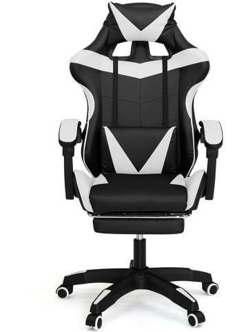 IDOMYA Essentials Krzesło biurowe w kolorze biało-czarnym - 60 x 117,5 x 64 cm