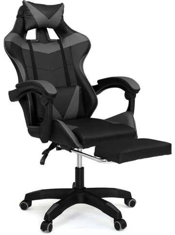 IDOMYA Factory Bürostuhl in Schwarz/ Grau- (B)62 x (H)114 x (T)63 cm