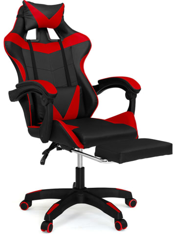 IDOMYA Essentials Bürostuhl in Schwarz/ Rot - (B)60 x (H)117,5 x (T)64 cm