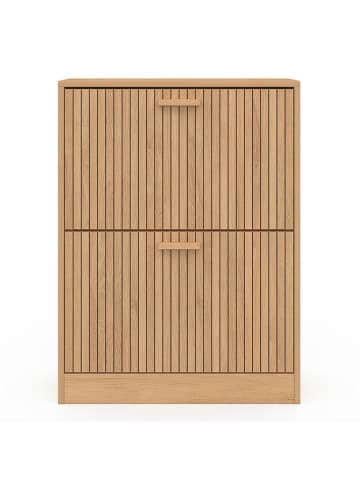 IDOMYA Essentials Szafka "Faustine" w kolorze jasnobrązowym na buty - 60 x 80 x 24 cm