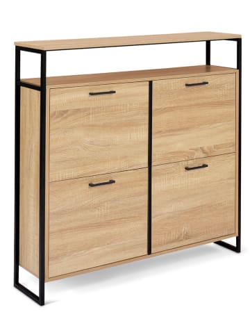 IDOMYA Essentials Schuhschrank in Natur - (B)100 x (H)97 x (T)23,5 cm