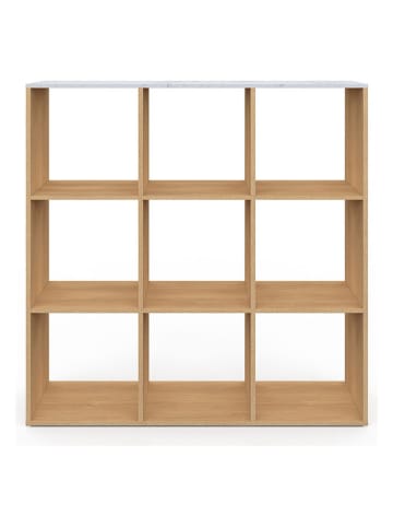 IDOMYA Essentials Regał stojący "Marceau" w kolorze jasnobrązowo-białym - 88 x 88 x 30 cm