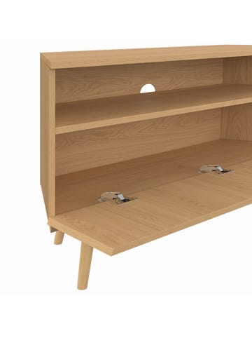 IDOMYA Factory Hoek-TV-meubel "Faustine" lichtbruin - (B)110 x (H)54 x (D)30 cm