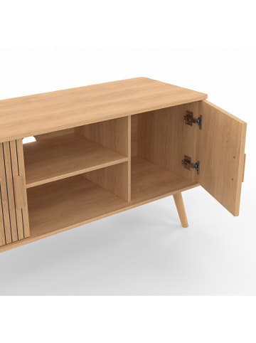 IDOMYA Factory Szafka RTV "Faustine" w kolorze jasnobrązowym - 110 x 54 x 40 cm