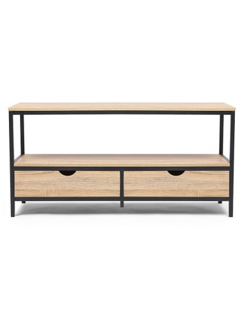 IDOMYA Essentials TV-meubel "Memphis" lichtbruin/zwart - (B)113 x (H)55 x (D)30 cm