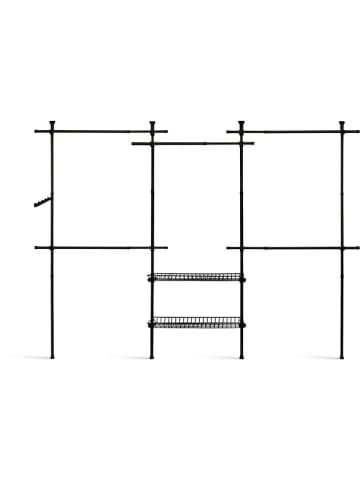IDOMYA Essentials Garderobe in Schwarz - (B)305 x (H)278 x (T)35 cm