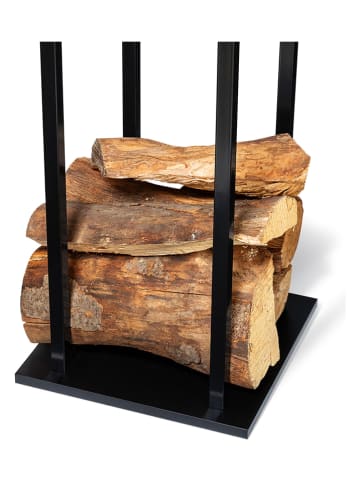 Inkazen Stojak w kolorze czarnym na drewno - 33 x 112 x 33 cm