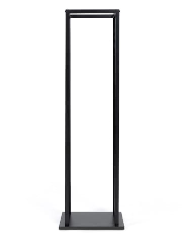 IDOMYA Essentials Stojak w kolorze czarnym na drewno opałowe - 33 x 112 x 33 cm