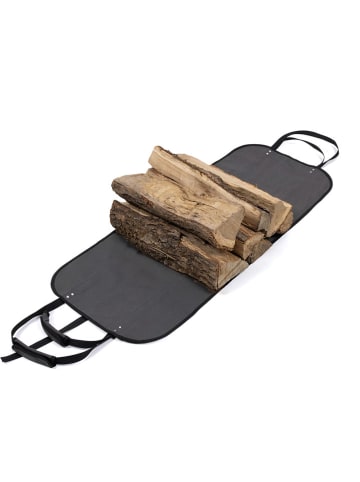 IDOMYA Essentials Torba transportowa w kolorze czarnym na drewno opałowe - 114 x 50 cm