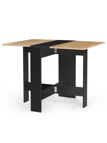 IDOMYA Factory Eetkamertafel "Edi" zwart - (B)103 x (H)75 x (D)76 cm