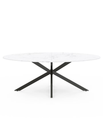 IDOMYA Essentials Eetkamertafel "Céleste" wit/zwart - (B)200 x (H)75 cm