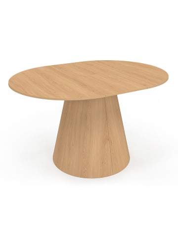 IDOMYA Factory Ausziehtisch "Elvis" in Hellbraun - (H)75 x  Ø 110 cm