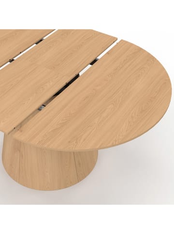 IDOMYA Factory Uittrektafel "Elvis" lichtbruin - (H)75 x Ø 110 cm