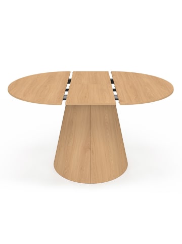 IDOMYA Factory Ausziehtisch "Elvis" in Hellbraun - (H)75 x  Ø 110 cm