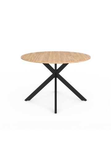 IDOMYA Factory Eetkamertafel "Soline" lichtbruin - (H)76 x Ø 110