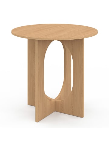 IDOMYA Factory Esstisch "Mathis" in Hellbraun - (H)75 x  Ø 80 cm