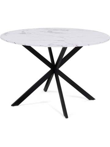 IDOMYA Essentials Esstisch "Soline" in Creme/ Schwarz - (H)76 x Ø 110 cm