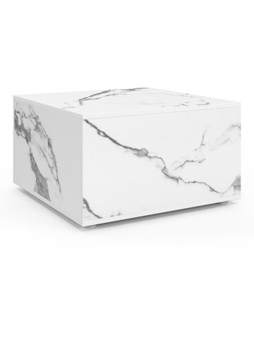 IDOMYA Factory Couchtisch in Weiß/ Grau - (B)60 x (H)35 x (T)60 cm