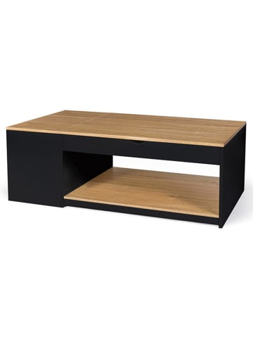 IDOMYA Essentials Couchtisch in Schwarz/ Hellbraun - (B)110 x (H)45 x (T)60 cm