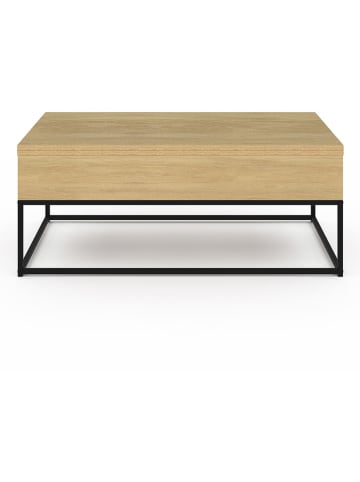 IDOMYA Essentials Salontafel "Memphis" lichtbruin/zwart - (B)100 x (H)54,5 x (D)40,5 cm
