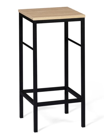 IDOMYA Factory 4-delige set: barkrukken "Memphis" lichtbruin/zwart - (B)32 x (H)67 x (D)32 cm