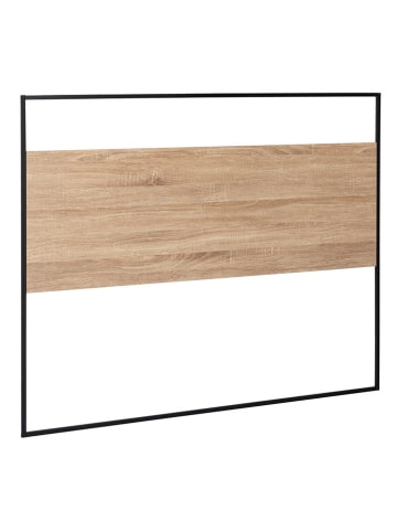 IDOMYA Essentials Bedhoofdbord "Memphis" lichtbruin/zwart - (B)145 x (H)120 cm