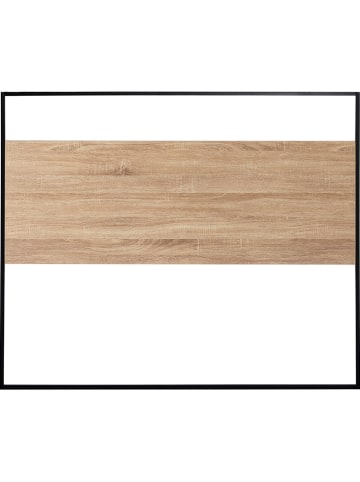 IDOMYA Essentials Bedhoofdbord "Memphis" lichtbruin/zwart - (B)145 x (H)120 cm