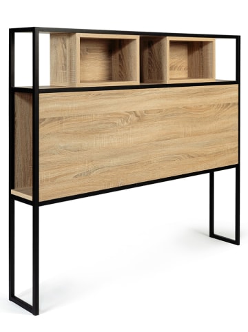 IDOMYA Essentials Bedhoofdbord naturel/zwart - (B)145 x (H)120 x (D)20 cm