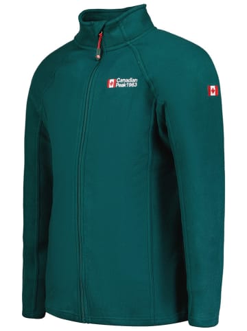 Canadian Peak Kurtka polarowa "Tugeak" w kolorze ciemnozielonym