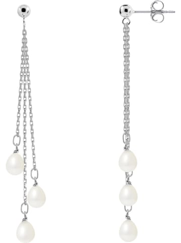 Pearline Zilveren oorstekers met parels