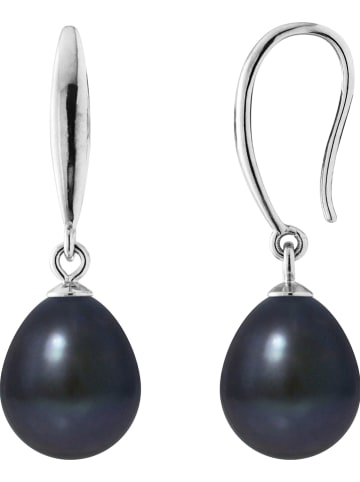 Pearline Zilveren oorhangers met parels