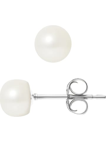 Pearline Perlen-Ohrstecker in Weiß